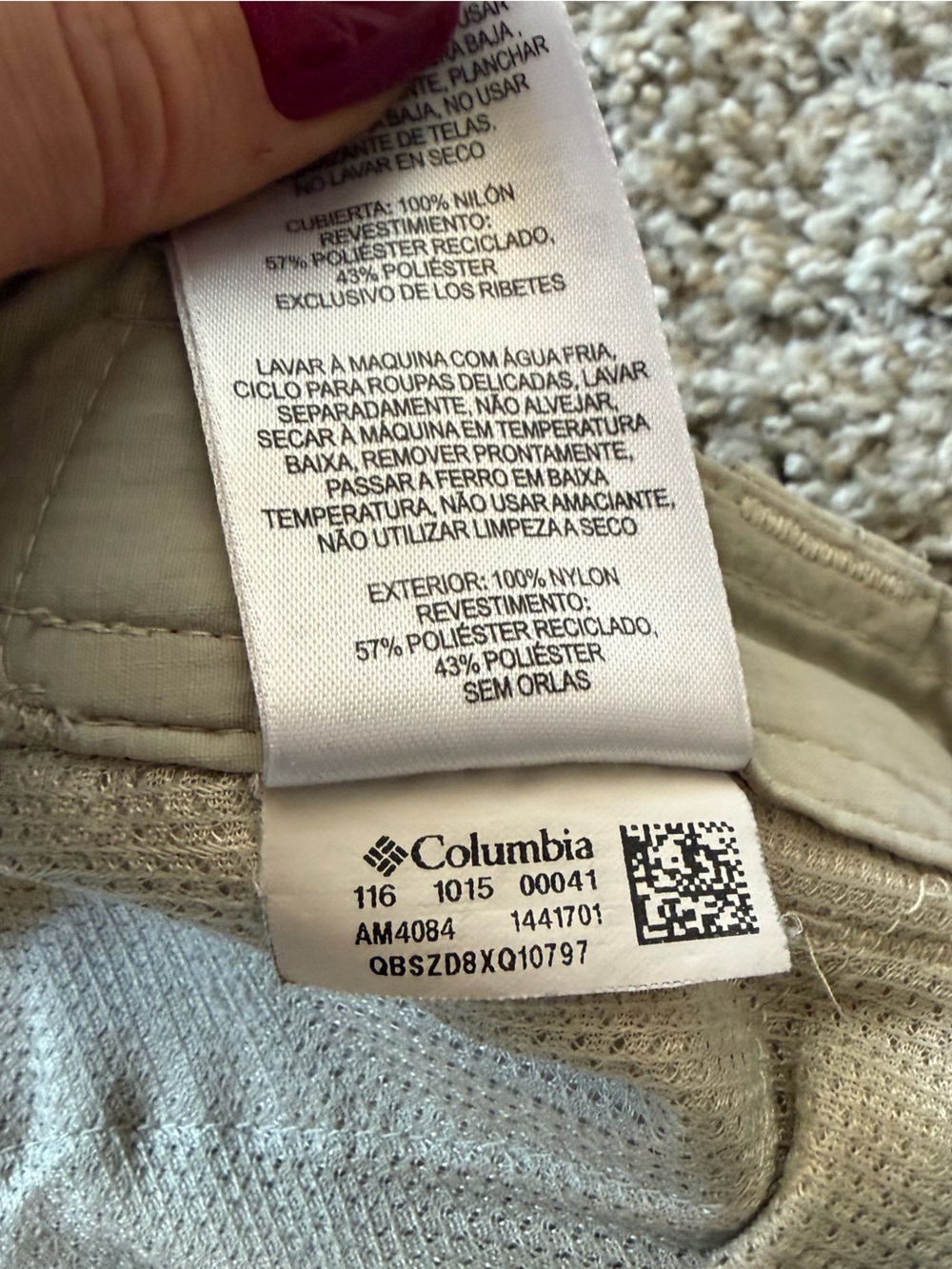 Columbia Mens Cargo Shorts Size 36 Omni Shade Hiking Outdoor in Tan Beige 36x10 - Picture 5 of 6